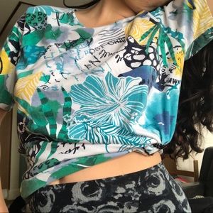 ALIA cottagecore trendy graphic/floral/printed tee